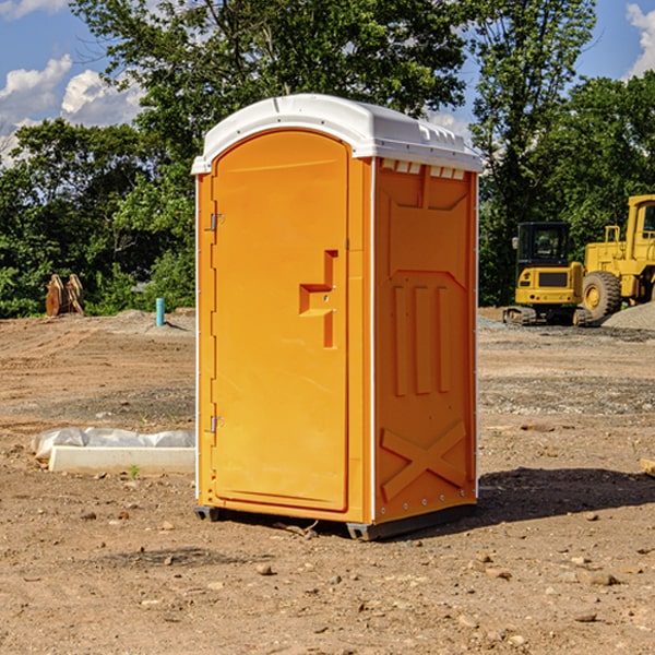 how often are the porta potties cleaned and serviced during a rental period in Henderson County Illinois